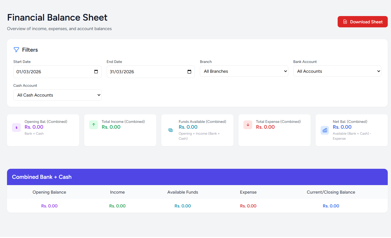 Financial Dashboard